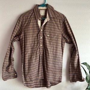 Billy Reid Popover Brown/Blue Small